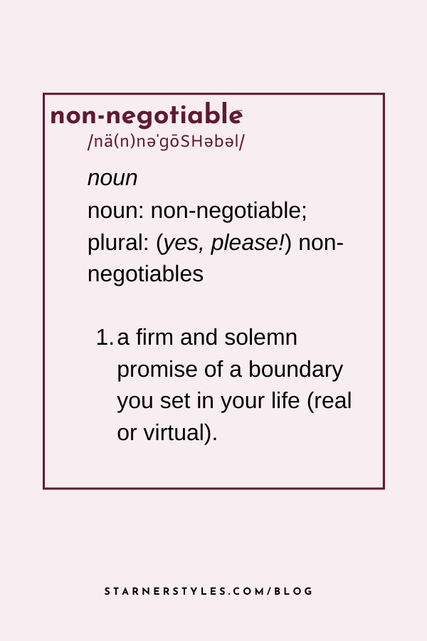 non-negotiable definition